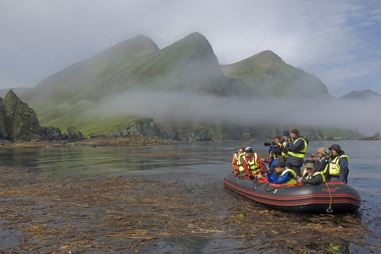 Zodiac cruising at the Russian Far East
